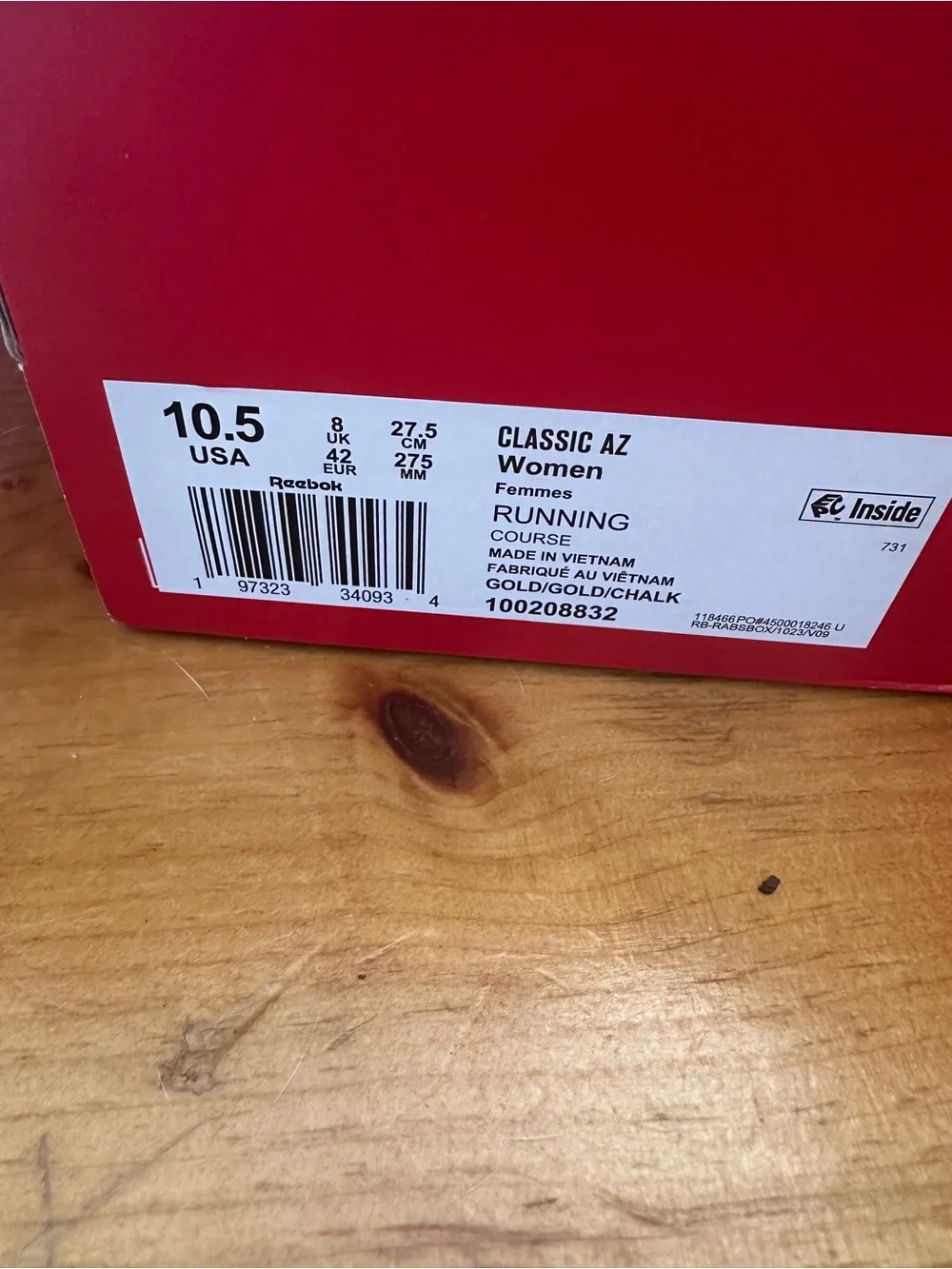 NWT Reebok Women’s 10.5 Classic AZ Running Shoes